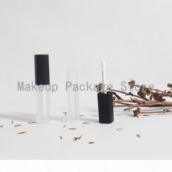 

50 100pcs dull polish 2.5ml small sample vials lip gloss tube with black cap diy empty mamake up lip oil refillable container