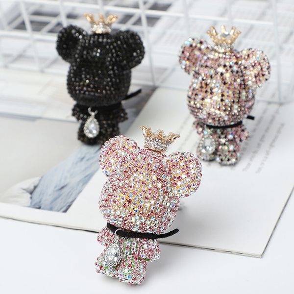 

aromatherapy clip cars air outlet creative diamond-studded violent bear perfume clip aromatherapy car air outlet perfume bear outlet white