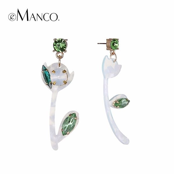 

emanco summer cool style women's hanging drop earrings for ladies & girls cute green plants dangle earring jewelry y200323, Golden