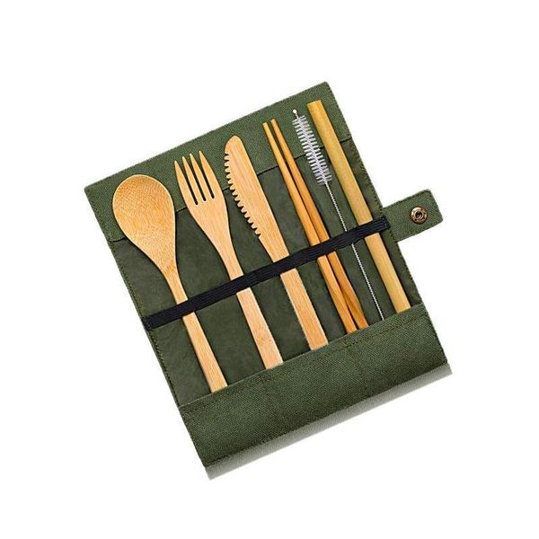 

bamboo travel utensils sustainable bamboo cutlery set reusable knife,fork,spoon,biodegradable straws chopsticks zero waste wrap