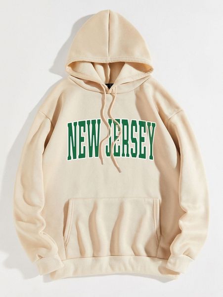 

letter graphic thermal drawstring hoodie q6in#, White;black