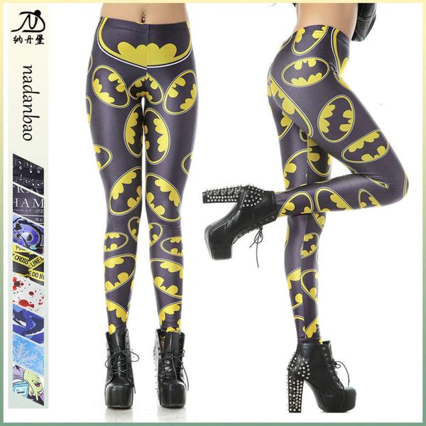 

women's new print leggings pencil autumn pants for halloween kdk1215, Black;white