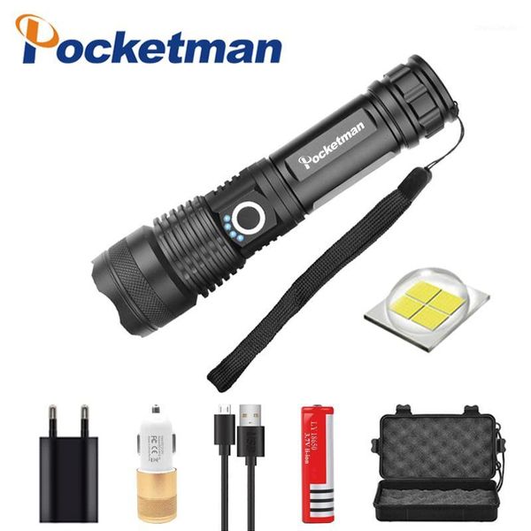 

flashlights torches most bright xhp50 powerful usb zoomable led torch 18650 rechargeable battery hunting1