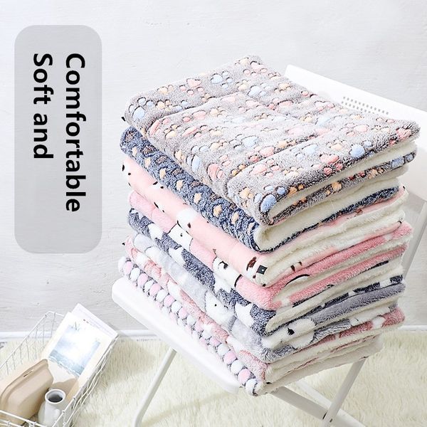 

new thickened pet soft fleece pad blanket bed mat for puppy dog cat sofa cushion home washable rug keep warm 6 size