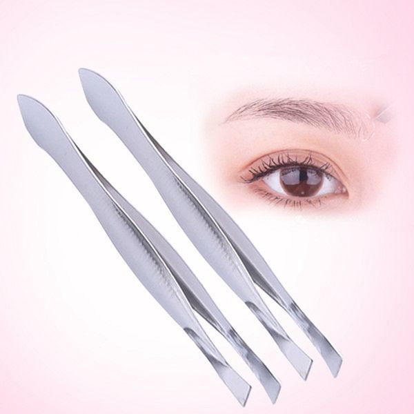 Stainless Steel Bevel Eyebrow Clip Stainless Steel Eyebrow Tweezers