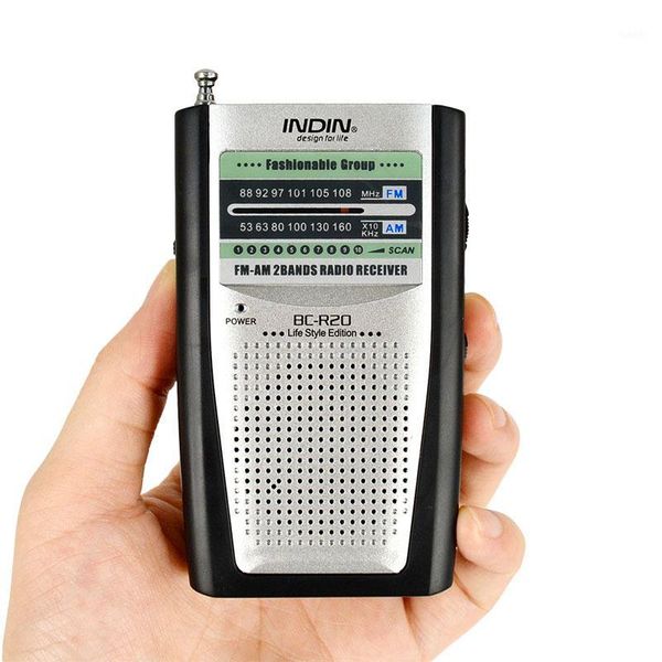 

bc-r20 portable pocket mini am / fm radio with speaker and belt clip1