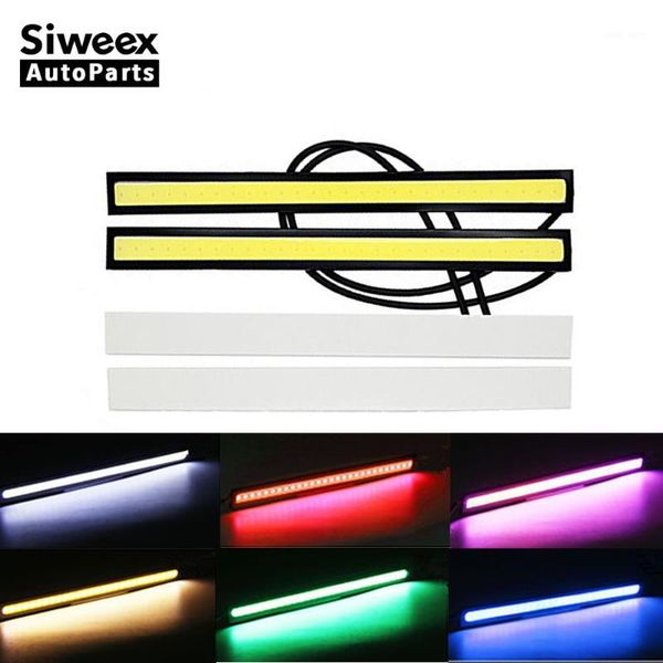 

2 pcs car led strips daytime running lights 17cm waterproof drl for auto trucks ultra-thin driving fog lamp super bright dc 12v1