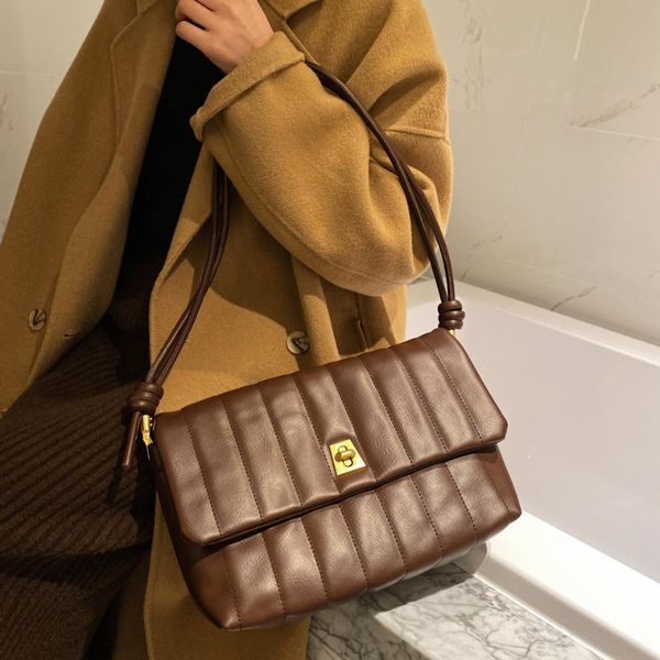 

cross body european american casual pu leather fashion ladies shoulder bag 2021 simple commuter lock trendy shopper lady crossbody