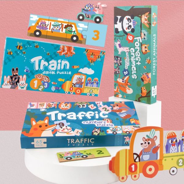 Baby Kinderspielzeug, pädagogisches Puzzle für Kinder, 3D-Puzzle, Stapelpuzzle, kreatives Streifen-Puzzle, Spielzeug, Geschenkbox für Jungen und Mädchen