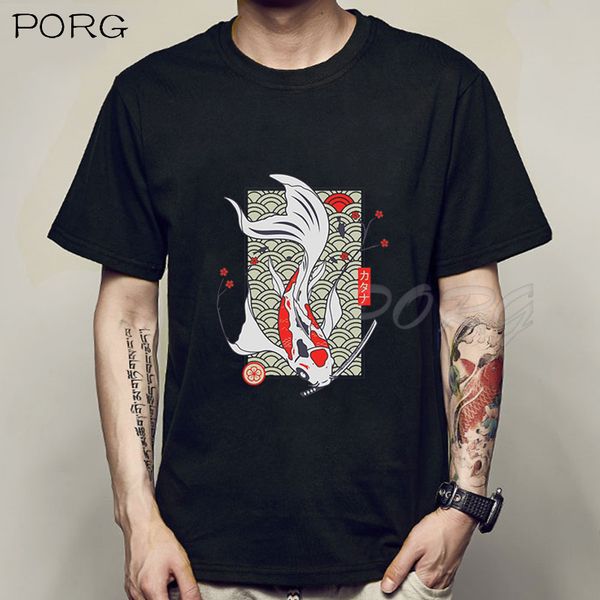 

koi fish japan tattoo style japanese koi carp fish male female slim fit short sleeve teeshirt sport hooded sweatshirt hoodie men t shirt