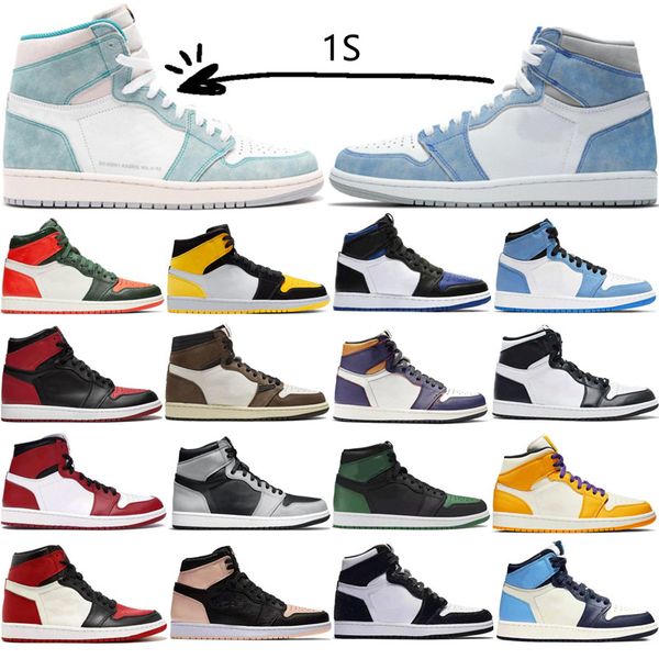 

2022 1s 1 basketball shoes og university blue men women twist dutch green pollen milan chicago seafoam dark mocha turbo green sneakers