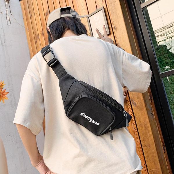 

waist bags ins harajuku all match chest pack gangfeng street hip hop belt bag outdoor sports canvas shoulder crossbody waist1