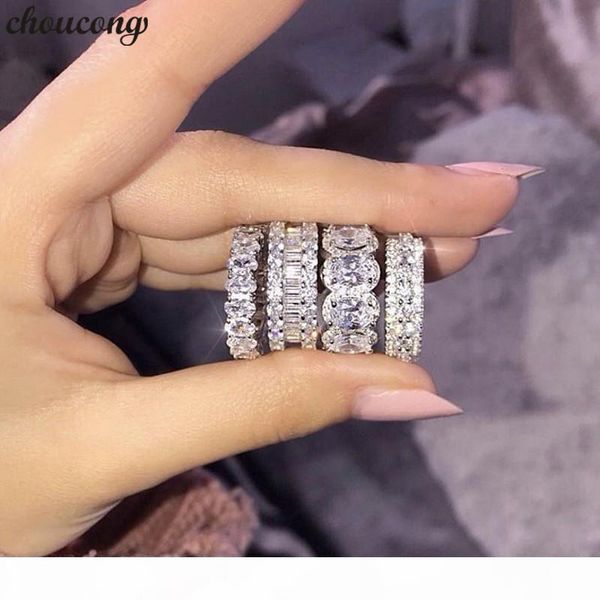 

17 Styles Lovers Promise Ring 5A Zircon cz 925 Sterling Silver Wedding Band Rings for women men Party Jewelry Best Gift