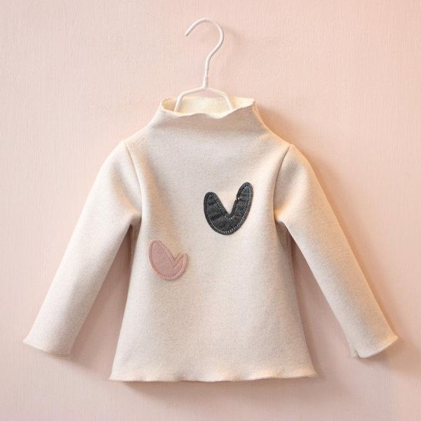 

children's clothing autumn winter models girls plus velvet bottoming shirt able all-match cute children's sweater baby sweet top, Blue
