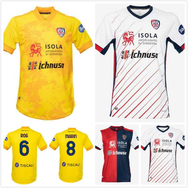 

2020 2021 soccer jersey nainggolan cagliari calcio joao pedro simeone nainggolan andez 20 21 maglie da calcio football shirt home away, Black;yellow