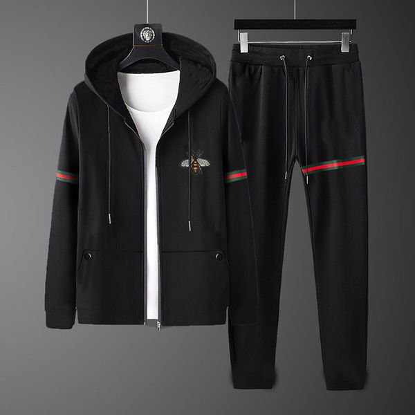 

20s men's designer sportswear sportswear suit men's track and field sportswear black jacket cardigan zipper jacket outerwear sport, Gray