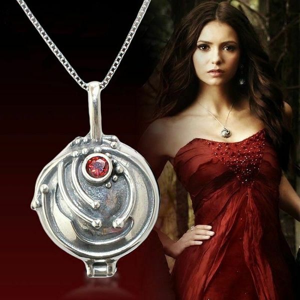 The Vampire Diaries Elena Mine çiçeği kolye 925 gümüş kolye kolye Kadınlar Takı Triko Kolye Doğum Günü Hediyeleri 201104