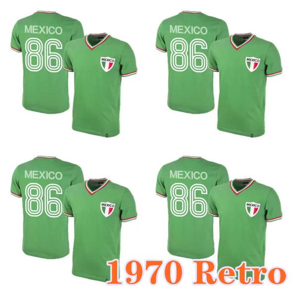 

1970 mexico blanco soccer jersey retro 86 94 98 2006 hernandez h.sanchez luis garcia campos ancient football jerseys, Black;yellow