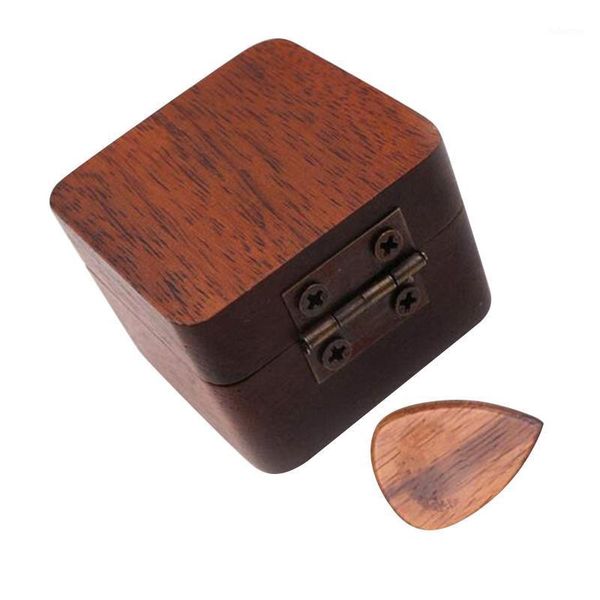 

wooden pick box wooden guitar pick box contains wood guitar mediator for accessories & parts tool#yl101