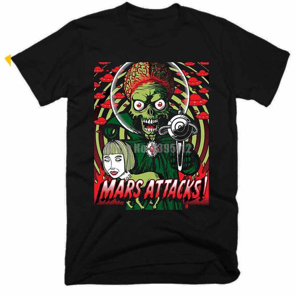 

mars attacks фильм мужчины tee shirt harajuku top tshirt мода 2020 t-shirt black and white футболки black top спорта толстовка с капюшоном т
