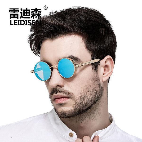 

sunglasses classic gothic steampunk women brand designer vintage round metal frame sun glasses female male uv400, White;black
