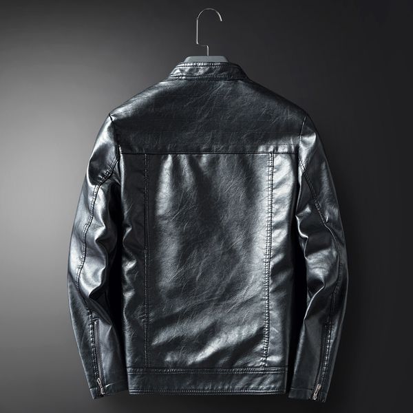 

2021 mode autumn male jacket plus size 3xl black mens gola coats faux leather jackets pu new k206 tag 4sbl