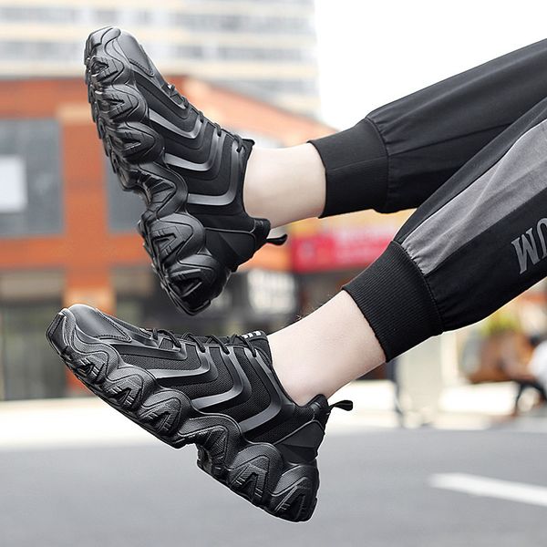 

men's tide sports casual air cushions comfortable designer shoes, Black;brown