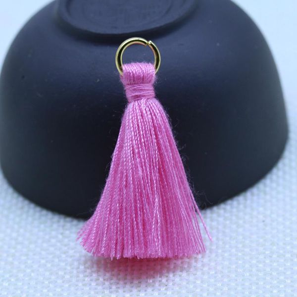

100pcs polyester cotton mini metal ring tassel trim diy hanging ring fringe trim garments curtains jewelry decor tassels lace h jllkho