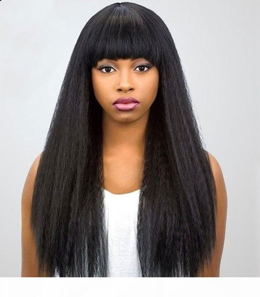 

360 full lace wigs for black women kinky straight lace front wigs with baby hair virgin human hair wigs kinky straight pre-plucked hairline, Black;brown