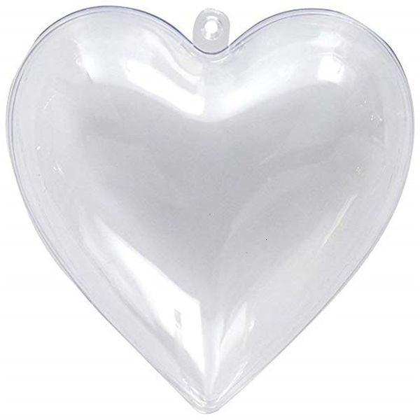 

clear plastic gift fillable hearts box diy hanging ornament for wedding anniversary party decorative with pink ribbon