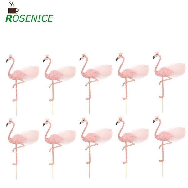 

other festive & party supplies 5pcs ers fruit shining dessert feather flamingo pick cake decor for gathering
