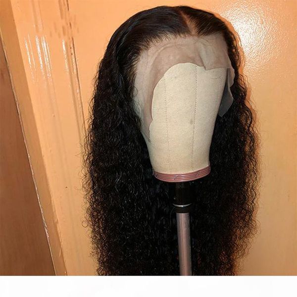 

pre plucked long kinky curly wigs virgin human hair wigs lace front and full lace curly wigs for black women, Black;brown