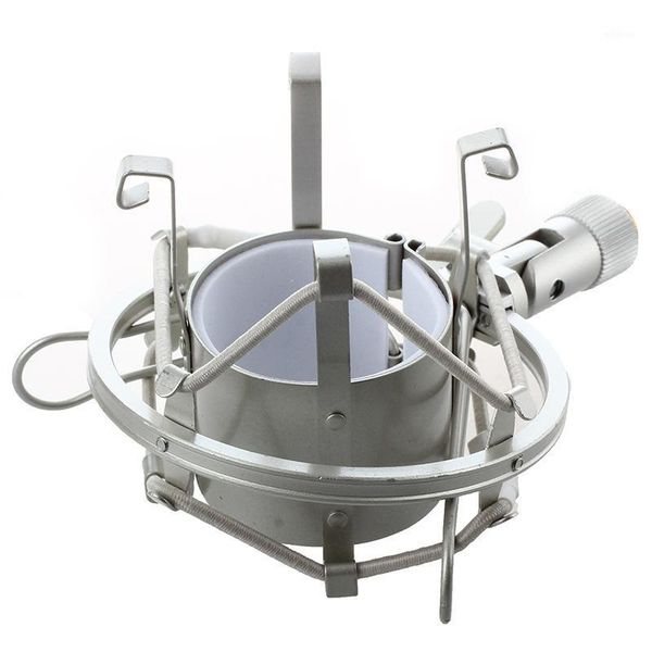 

microphones silver metal miniphone stand mount with screws1