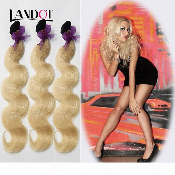 

ombre bleach blonde virgin hair color 1b 613 10a brazilian peruvian indian malaysian eurasian russian human hair weave bundles body wave, Black