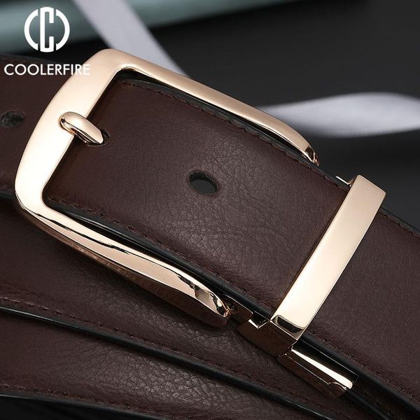 

belts men dress reversible casual belt genuine leather male vintage luxury black brown