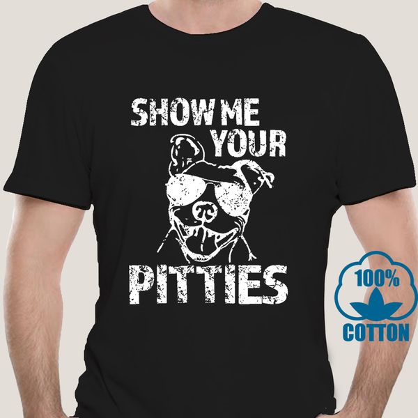 

1969a 2019 brand summer style cotton men show me your pitties funny pitbull saying shirt pibble gift sport hooded sweatshirt hoodie