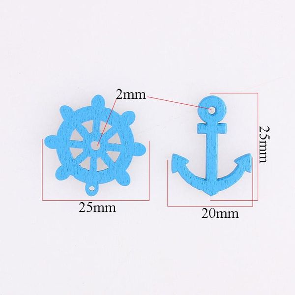 

якорь wodden кнопки mixed для одежды diy anchor декор скрапбукинг шитье ремесло шитье деревянные пуговицы e wmtjfc