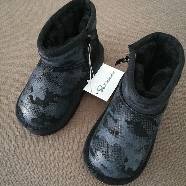 

теплый claladoudou моды baby дети мальчики зима детская снегоступы меховые девушки рим black boots малыша, Black;red