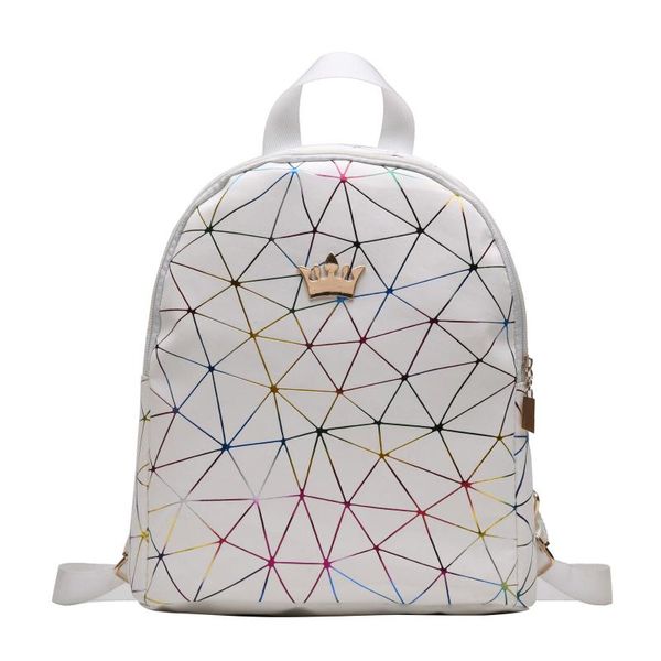 

women mini backpack pu leather shoulder school rucksack ladies girls bagpack bags travel bag women wild geometric backpack