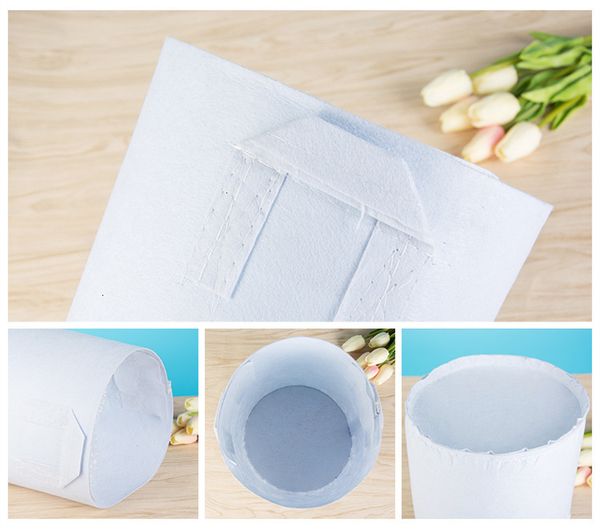 

highly non-woven breathable fabric reusable environment soft-sided grow pots planting bag with handles large flower planter