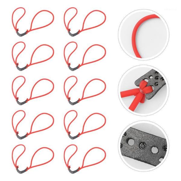

yunlanzong resistance bands 10pcs natural latex rubber hose elastic slings band replacement for catapult (yellow)1