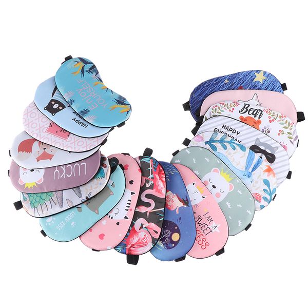 

1pc cartoon sleeping mask for eye travel relax sleeping aid patch shading eye mask eyepatch eye cover cotton eyeshade