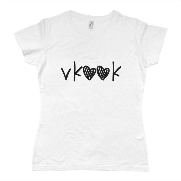

vkook тенниска женщины kookie товар hoseok корейский tee одежда верхняя молодая девушка тройника женщин одежда для девочек майки, White