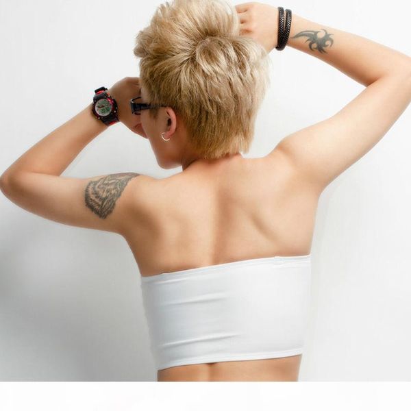 

casual strapless chest breast binder trans lesbian tomboy cosplay women intimates shapers, Black;white