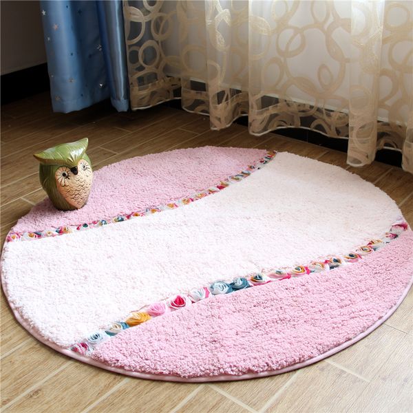 

90cm round carpets for living room pastoral bedroom area rug home hallway doormat computer chair rugs and carpets bath mat