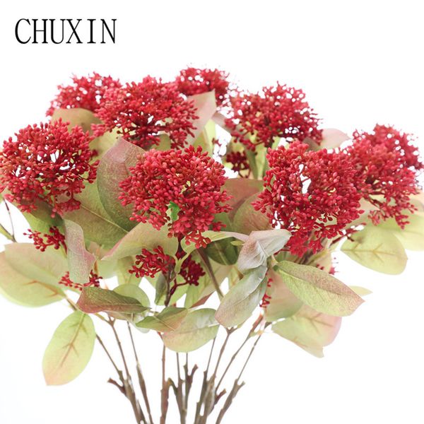 

christmas decoration simulation plants single plastic coral fruit home decor l counterlayout wedding flower material 1pc