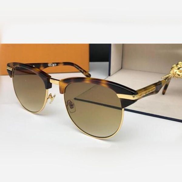 

New fashion pop sunglasses designer retro sunglasses 1054 foldable half frame simple atmosphere style top quality with case