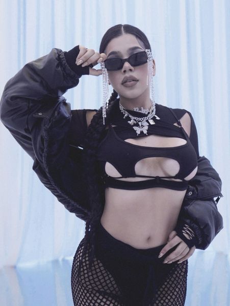 

zip up snap button elastic hem puffer jacket j9w3#, Black