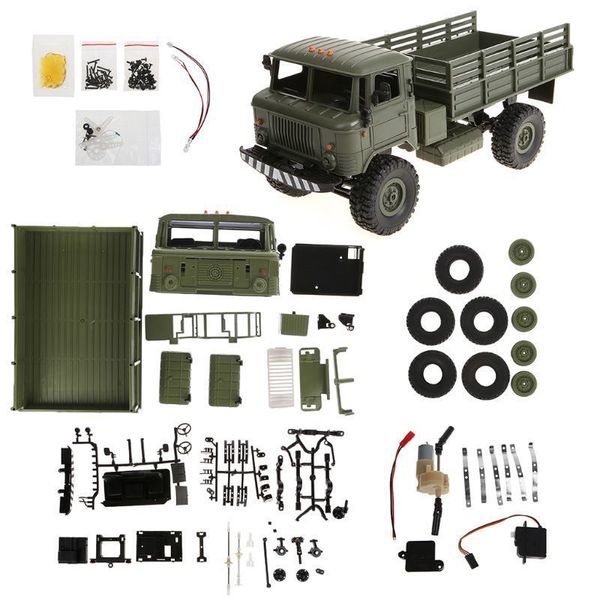 

wpl b - 24 1:16 2.4g mini off-road rc car military truck diy assembly models