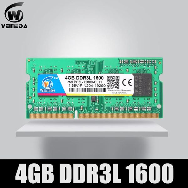 

veineda ram memory sodimm ddr3l 2gb 4gb 8gb 1600mhz ddr3l pc3-12800 204pin compatible all intel amd laptop